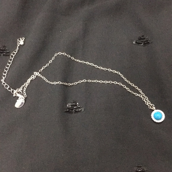 3/$30 Candy Dot blue short necklace w/ rhinestones - Picture 3 of 3